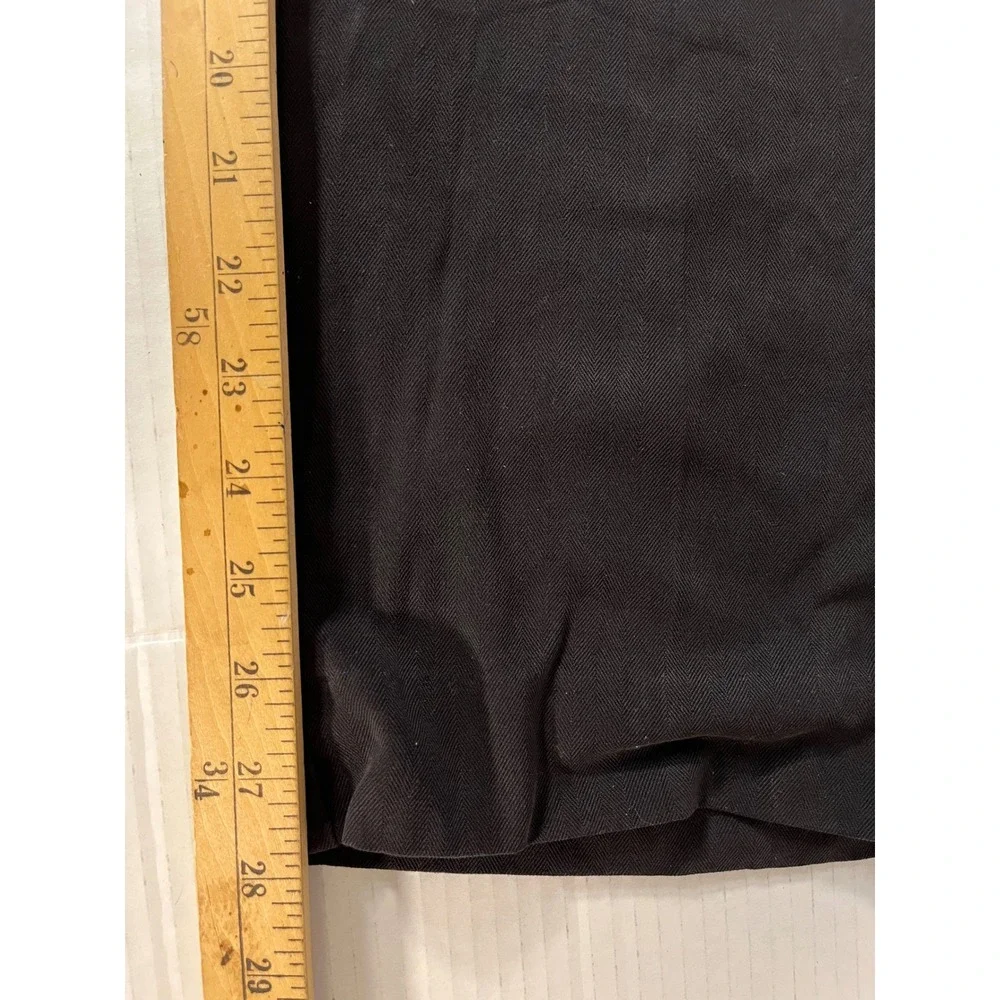 Tommy Bahama Trousers Mens 34x30 Black Silk Cotton Herringbone Dress Pants